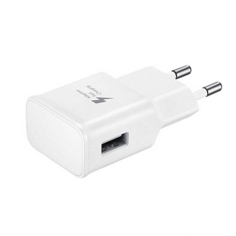 Мрежово зарядно устройство, No brand, Adaptive Fast Charging, 1 x USB, Бял - 14867