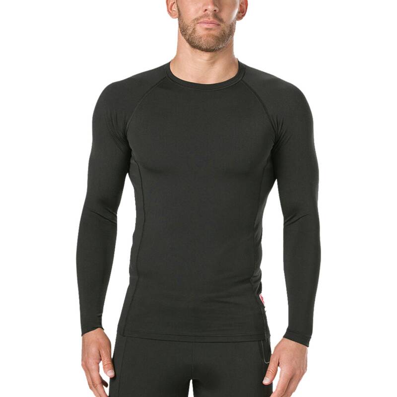 SPEEDO Boom Long Sleeve Rash Top Black/Red