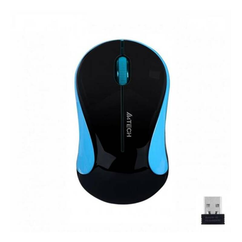 Оптична, безжична мишка, MW-300 V2, тиха, синя, USB, DPI=1200