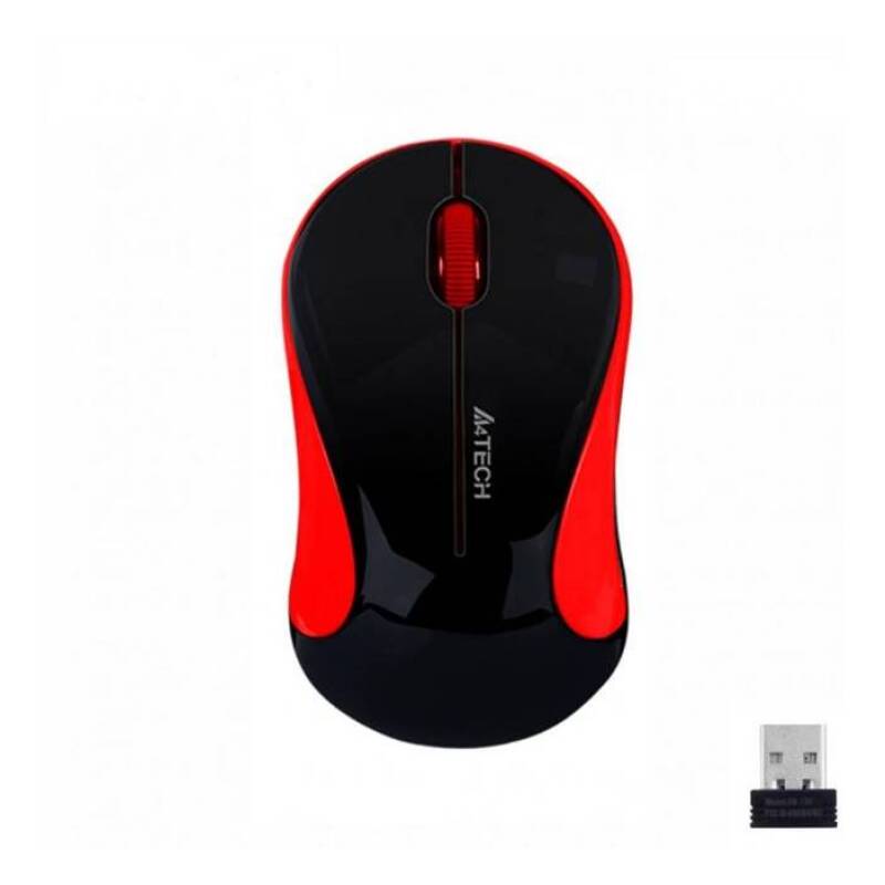 Оптична, безжична мишка, G3-270N-4, V-track, червена, USB, DPI=1000
