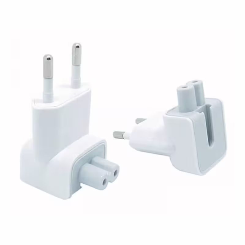 Преходник за български контакт плосък от Apple, вход Apple, изход EU щепсел, 220VAC, 6A