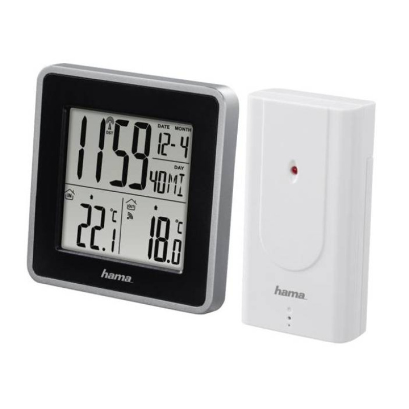 Настолен часовник EWS с термометър, календар с 2 датчика -20°C до 60°C