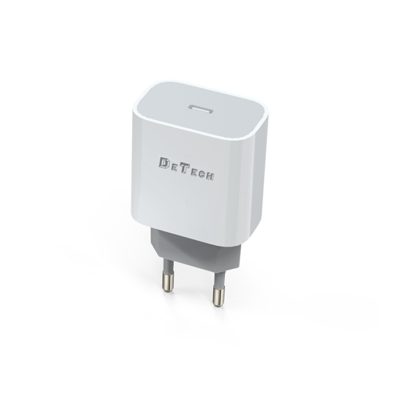 Мрежово зарядно PD-100, бързо зареждане, Type-C, от 5VDC до 12VDC, 20W
