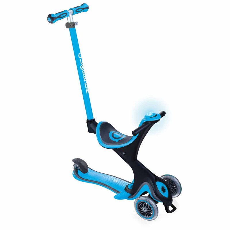 Тротинетка с родителски контрол 5в1 Globber Go Up Comfort Play - небесно синя
