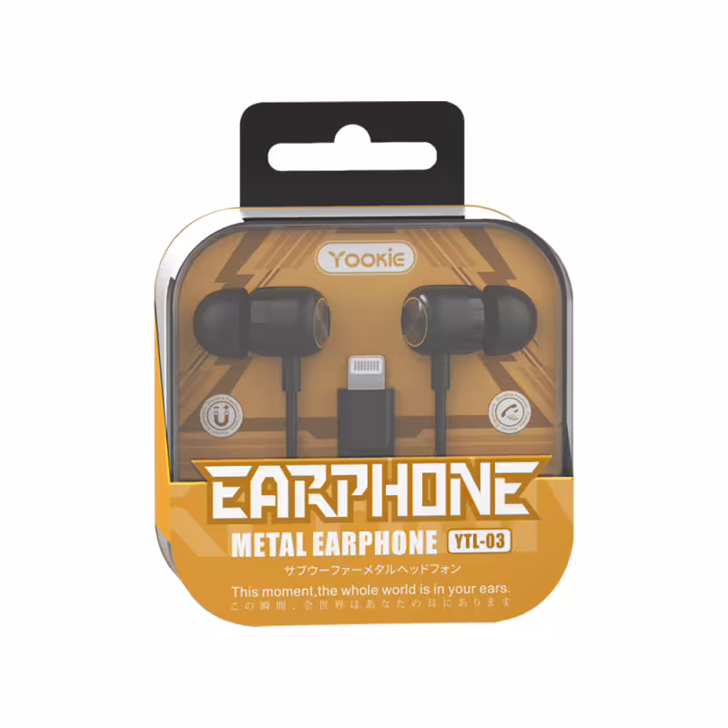 Слушалки за мобилни устройства Yookie YTL-03, Type-C, Mикрофон, Различни цветове - 20568