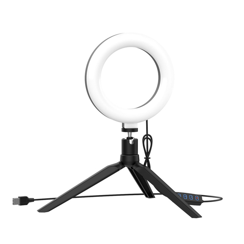 LED Ring осветление One Plus NR9204, 16см, 8.8W, Черен - 40166