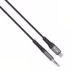 Аудио кабел Moveteck TB1286, 3.5mm към Lightning, 1.0м, Черен - 40157