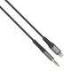Аудио кабел Moveteck TB1286, 3.5mm към Lightning, 1.0м, Черен - 40157