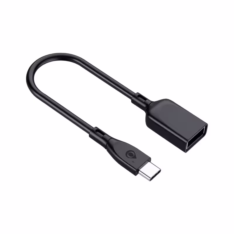 Преходник One Plus NB1233, USB F към Type-C, OTG, 0.15m, Черен - 40159