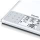 Везна Beurer DS 61, 5 кг капацитет, LCD дисплей, Стъклена, Автоматично изключване, Бял