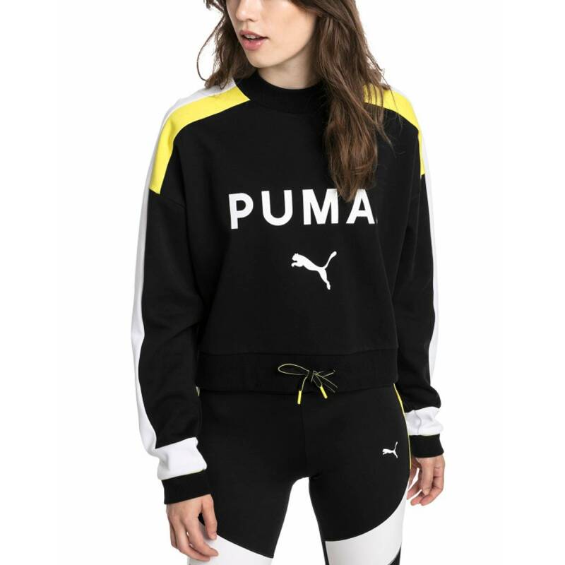 PUMA Chase Crew Cotton Sweater Black