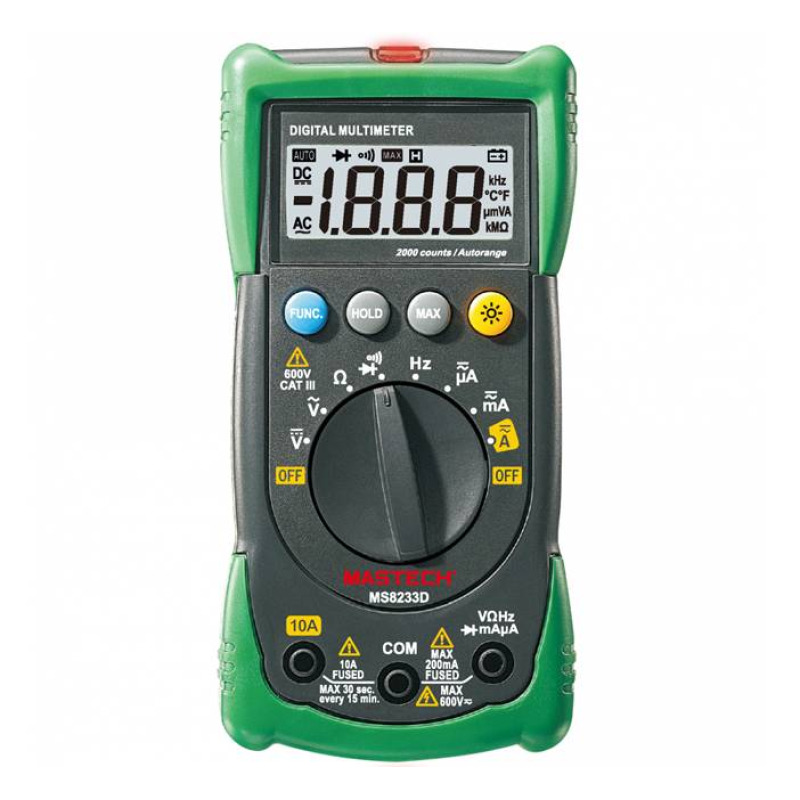 Мултицет със зумер MS8233D VAC/VDC | AAC/ADC | OHM | Hz | NCV