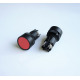 Бутон 2pin EA142 незадържащ НО червен 250V 3A Ф22mm
