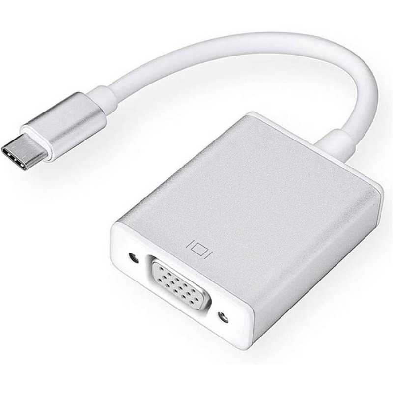 Кабел с конвертор, преобразувател, вход TYPE-C(м), изход VGA(ж), 0,3m