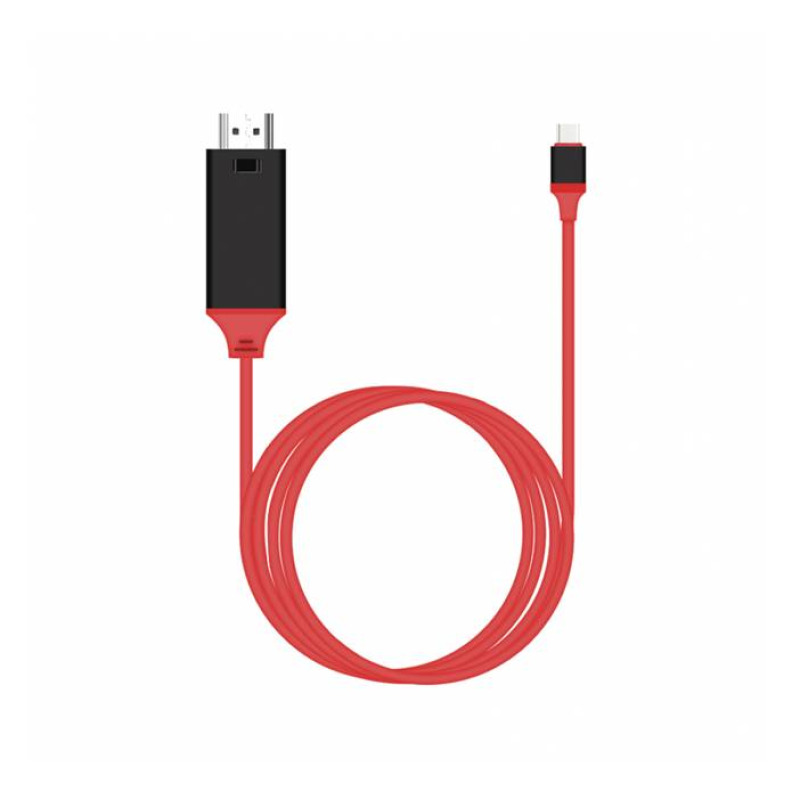 Кабел за телефон към телевизор, компютър, HDMI(м), TYPE-C(м), 2m