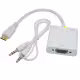 Кабел с конвертор, преобразувател, вход MINI HDMI(м), изход VGA(ж), 0,3m