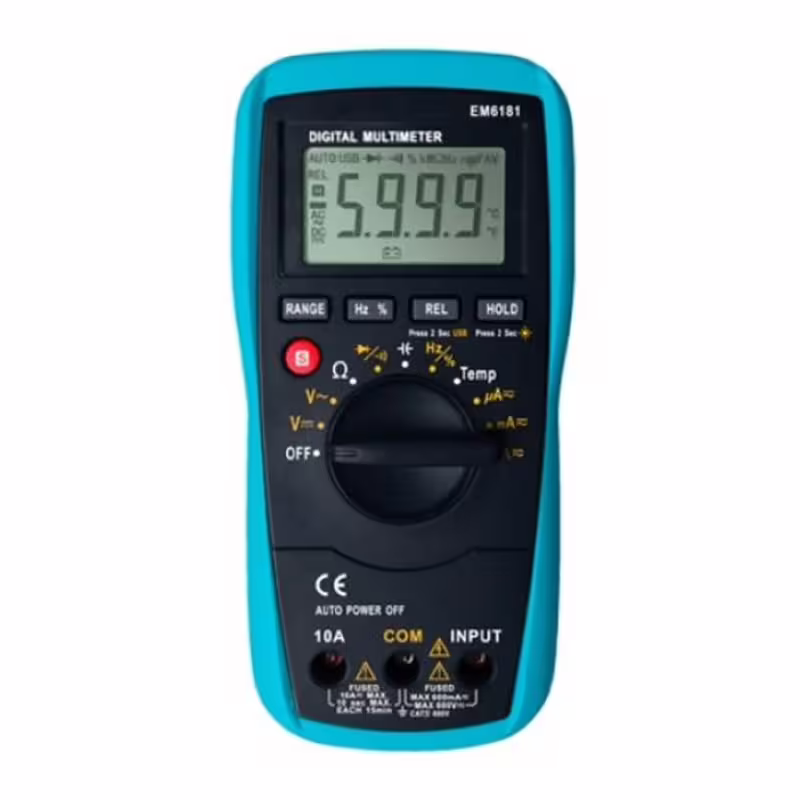 Мултицет с интерфейс EM6181 VAC/VDC | AAC/ADC | OHM | F| &deg;C | Hz