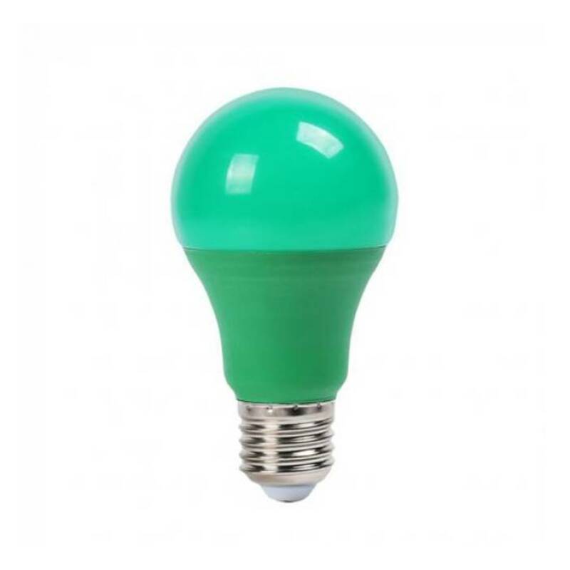 Лампа LED V-TEC зелена с цокъл E27 220V 9W 6400K
