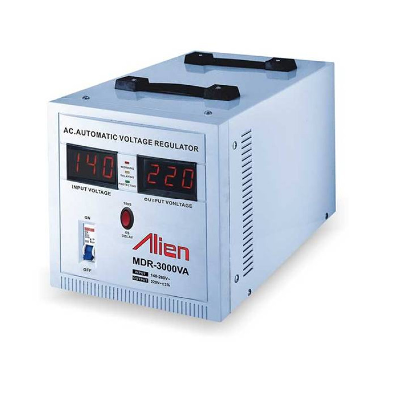 Стабилизатор на напрежение със серво мотор MDR-3000VA 140VAC/260VAC 220VAC 3000VA