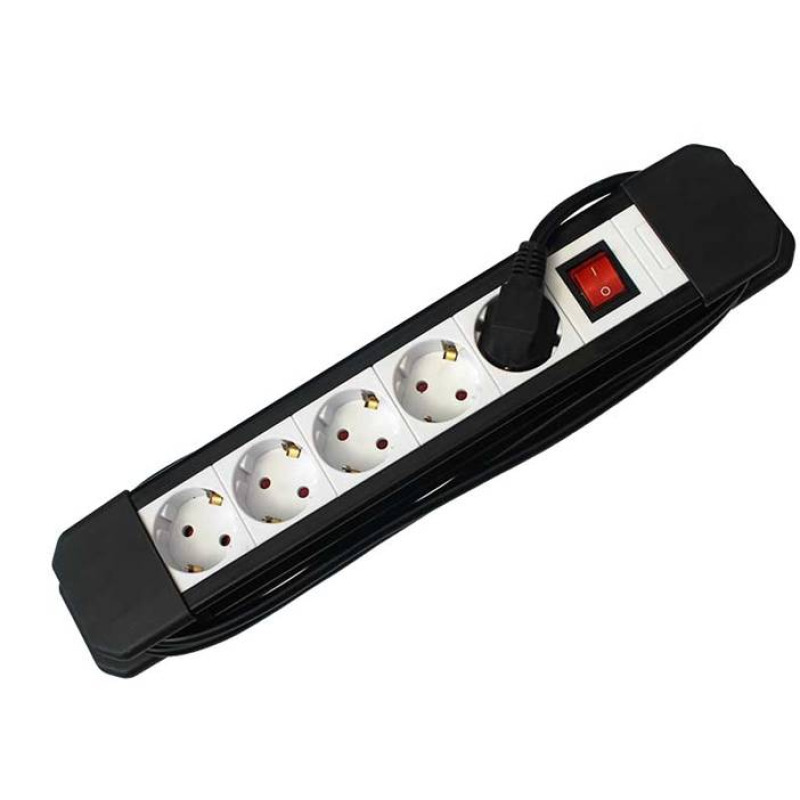 Разклонител LG-5005N за контакт с ключ 5-ца 3m 220V 16A