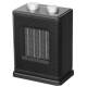 Вентилаторна печка Rohnson R-8068, 3 степени на отопление, 1800W, Термостат, Широкоъгълно трептене, Черен