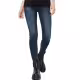 PIECES Delly Skinny Mid Rise Jeans Dark Blue Denim