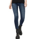 PIECES Delly Skinny Mid Rise Jeans Dark Blue Denim