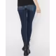 PIECES Delly Skinny Mid Rise Jeans Dark Blue Denim
