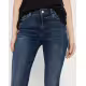PIECES Delly Skinny Mid Rise Jeans Dark Blue Denim