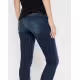 PIECES Delly Skinny Mid Rise Jeans Dark Blue Denim