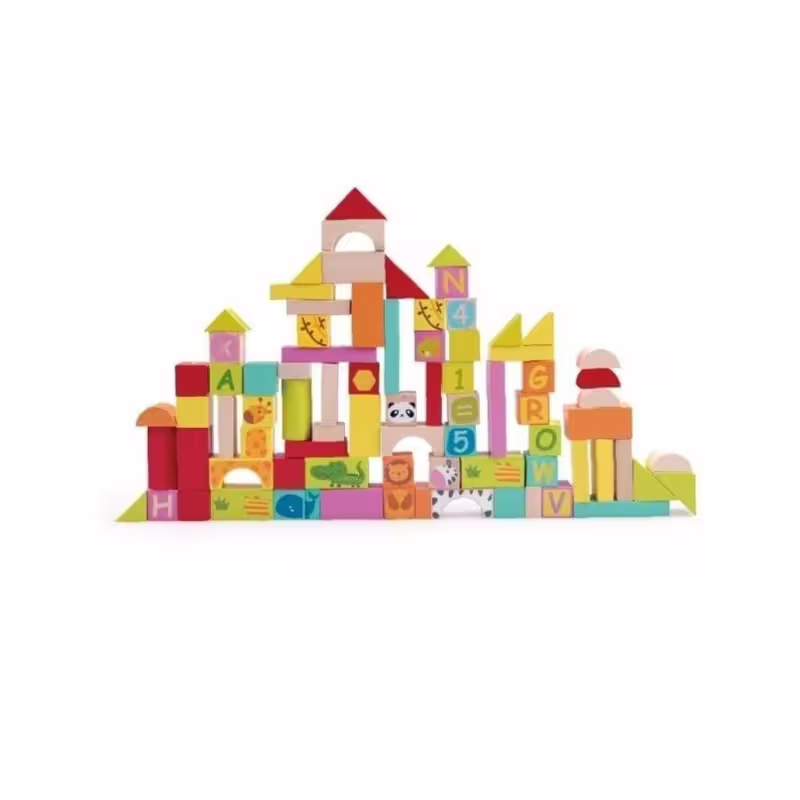 Дървени блокчета за нареждане - 102 бр.