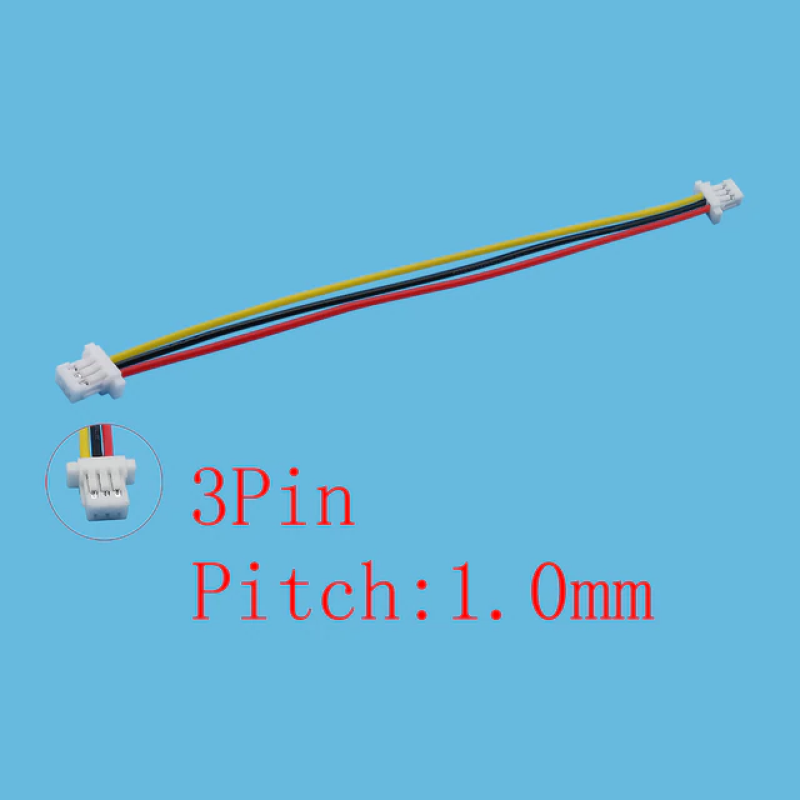 Кабел JST 1.0, 3 Pin, Female to Female, 28AWG, 10CM