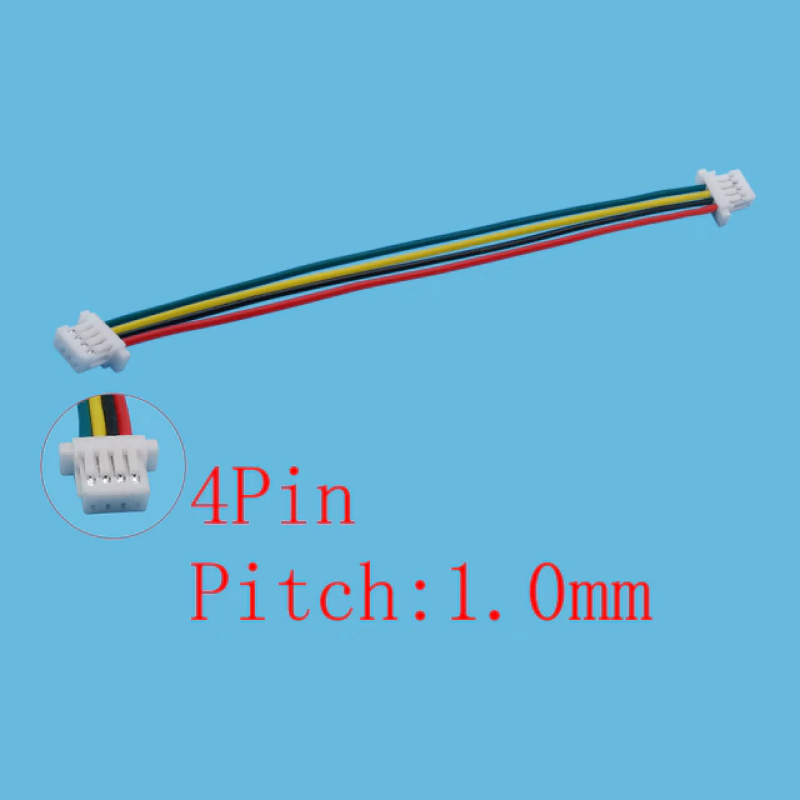 Кабел JST 1.0, 4 Pins, Female to Female, 28AWG, 10CM