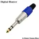 Букса Stereo Jack 6.35 mm, Male Plug With Gold Plated Head, Audio Microphone Wire Connector