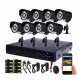 Комплект за видео наблюдение, 8 бр. камери с кабел, DVR, CCTV, USB