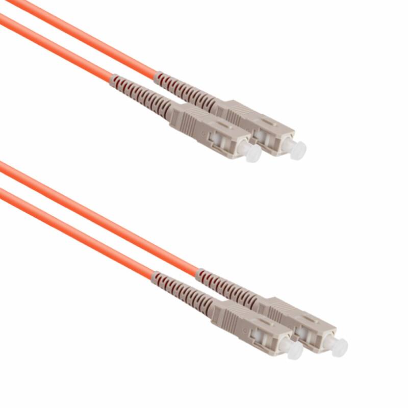 Оптичен пач кабел DeTech, SC-SC, UPC, Multimode, Duplex, 5.0м, Оранжев - 18336