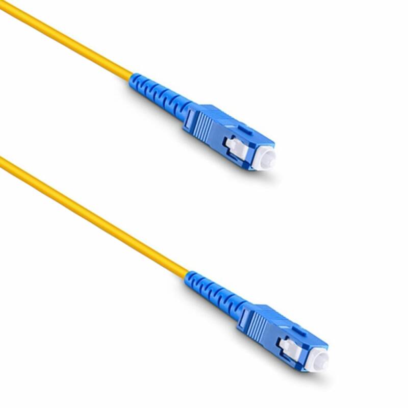 Оптичен пач кабел DeTech, SC-SC, UPC, Singlemode, Simplex, 10м, Жълт - 18326