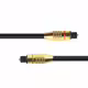 Оптичен аудио кабел DeTech, Toslink, 3.0м, Черен - 18360