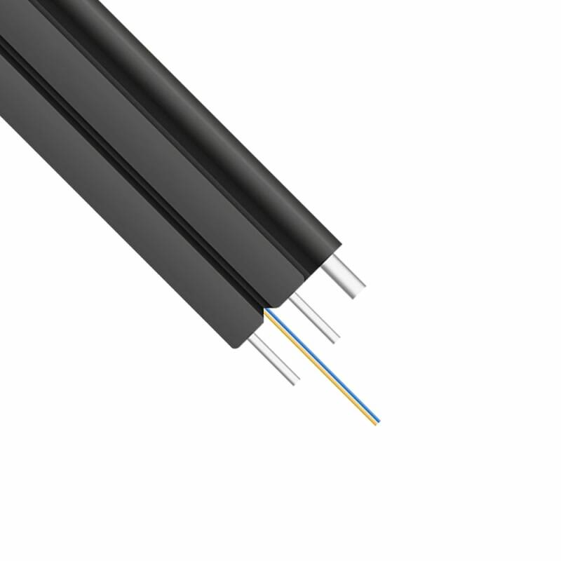 Оптичен кабел DeTech, FTTH, 2 влакна, Outdoor, 2000м, Черен - 18413