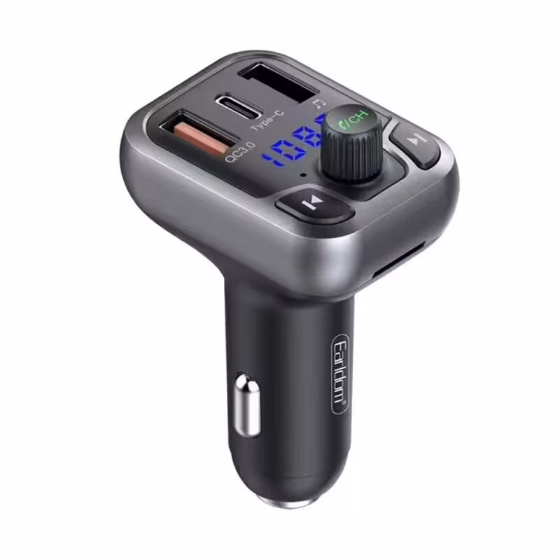 FM Трансмитер Earldom ET-M63, Bluetooth, USB, PD, QC3.0, Черен &ndash; 17382