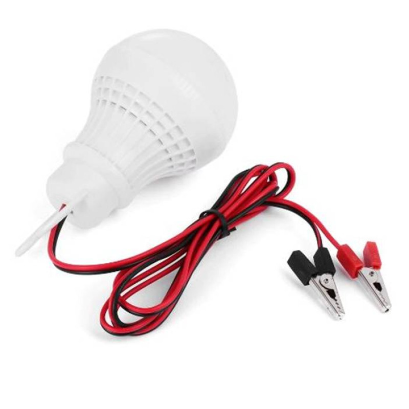Автомобилна LED лампа, щипки крокодил, 12V, 12W, 6500K