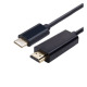 Кабел за телефон към телевизор, компютър, HDMI(м), TYPE-C(м), ULTRA HD 4K, 1m