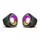 Тонколони Aula N-107, 2x3W, USB, RGB, Черен - 22186