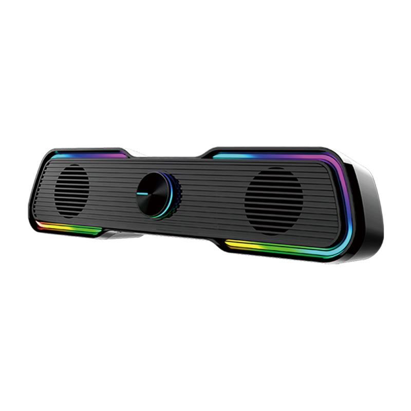 Тонколони Aula N-169B, 2x3W, USB, RGB, Черен - 22187