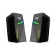 Тонколони Aula N-521, 2x3W, USB, RGB, Черен - 22181