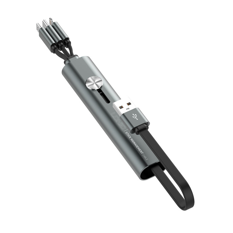 Кабел за данни DeTech DE-C35M, Micro USB, 1.0m, Бял - 40188