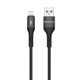 Кабел за данни DeTech DE-C38C, Type-C, 1.0m, Черен - 40199