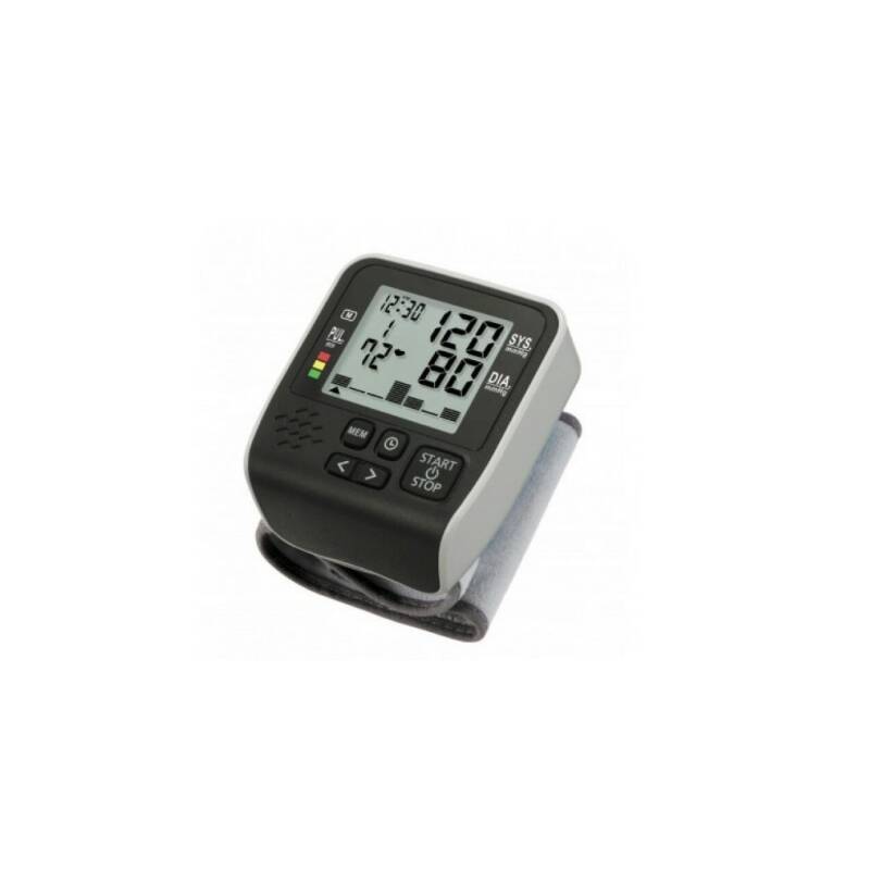 Апарат за измерване на кръвно налягане ELITE WBM-0454, За китка, 99 измервания памет, Дисплей, Дата, Час, Осцилометричен метод на измерване