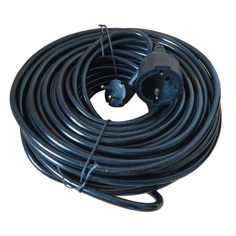 Удължител JY-3024, контакт "шуко", черен, 20m, 220V, 16A, 3x2,5mm2