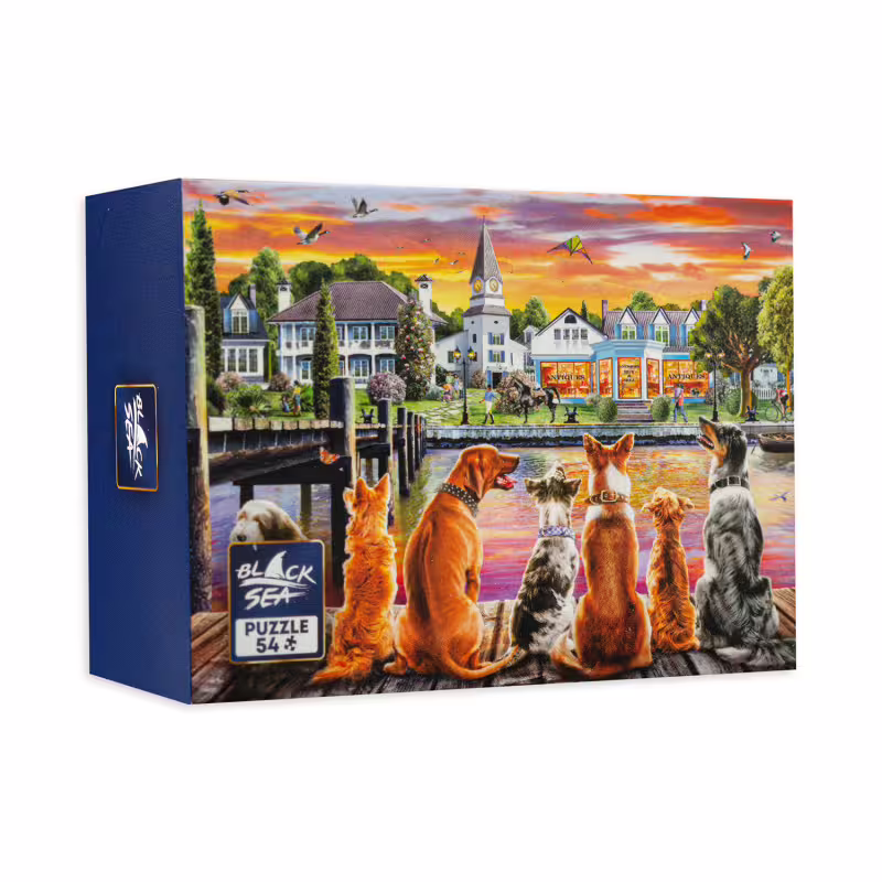 Мини пъзел Black Sea от 54 части - Кучета на кея